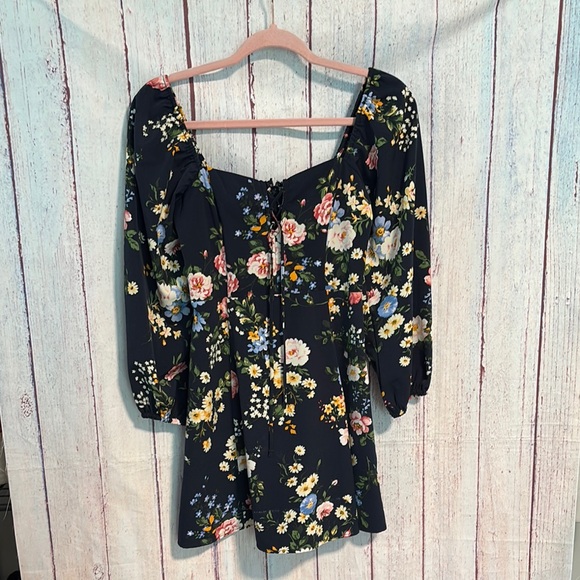 Abercrombie & Fitch Navy Floral Mini Dress - Picture 2 of 9